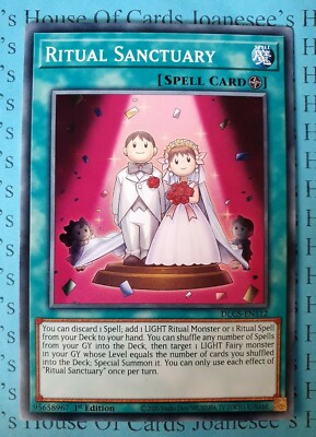 yugioh cards that search ritual spells Ritual Sanctuary DLCS-EN112 Common Yu-Gi-Oh Card 1st Edition New