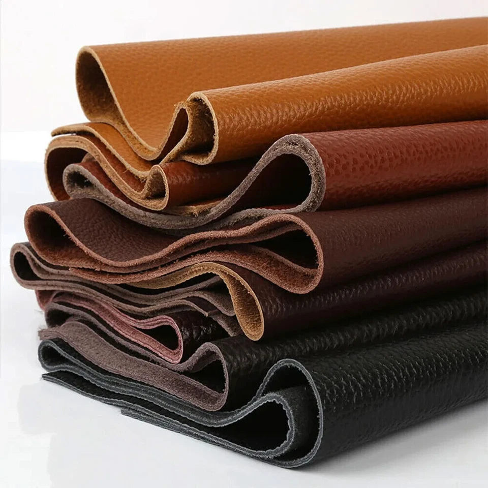 20x30cm Genuine Leather Fabric Sheet Premium Cowhide Scraps Upholstery DIY Craft - Image 3 of 4