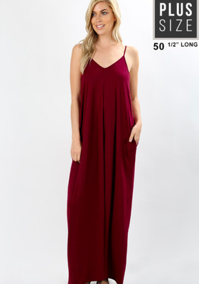 plus size cami maxi dress