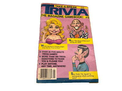 Trivia Quiz 1984 Vtg Trivia Paperback #5 Dolly Parton - Star Trek Spock