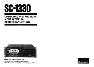 Betriebsanleitung für Sansui SC-1330