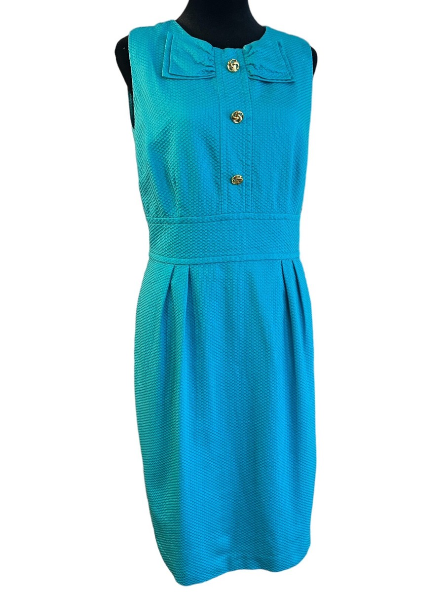 ELIZA j Vintage Classic Cocktail Party Flattering Teal Blue dress Women's  9/10 | eBay