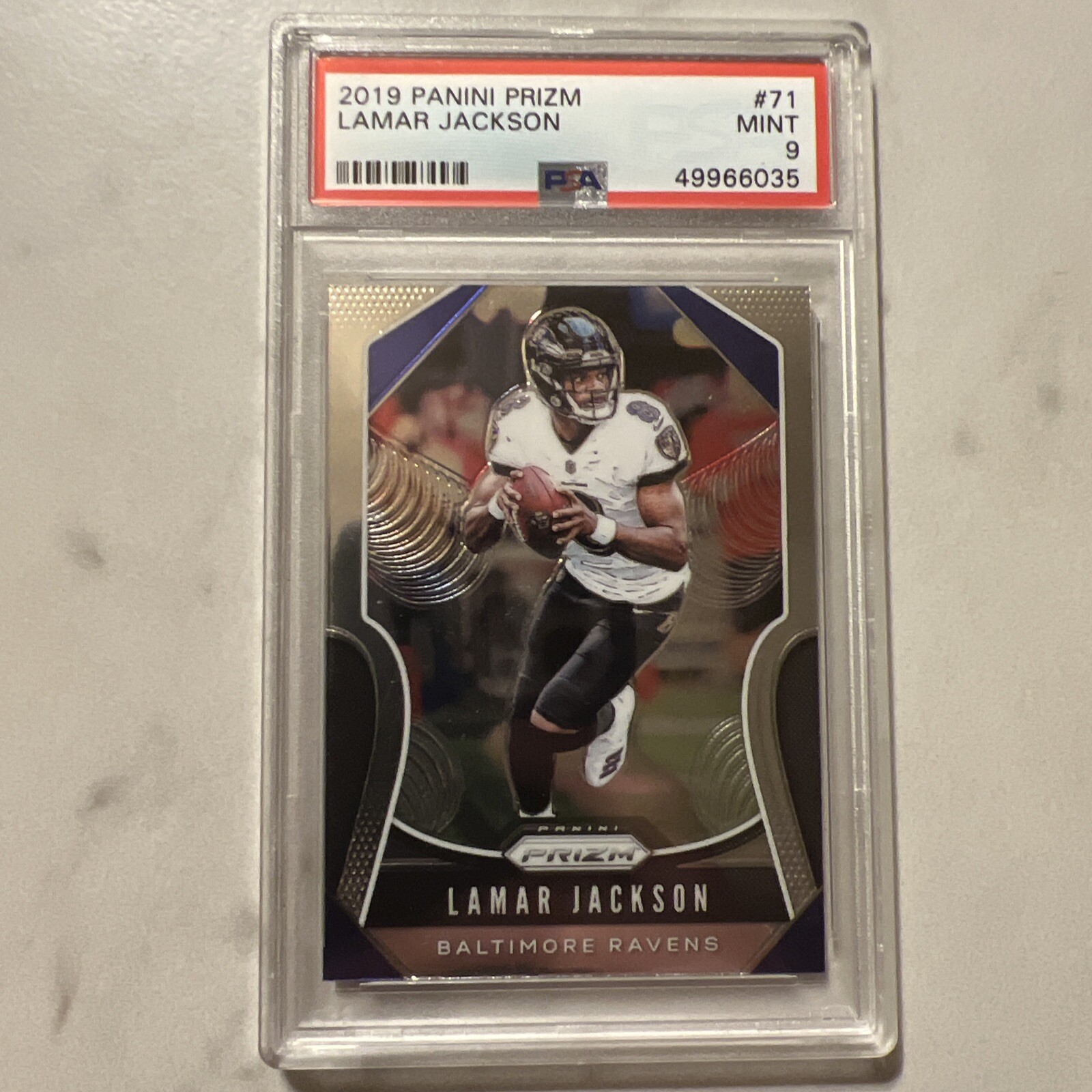 2019 Panini Prizm - 2nd Year Lamar Jackson PSA9