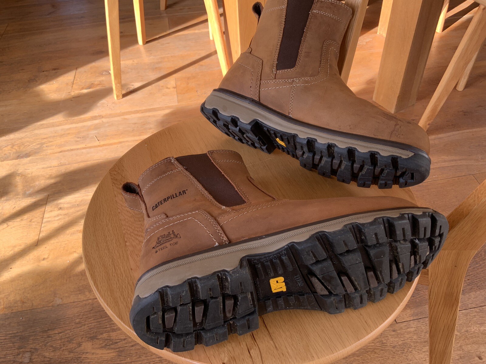 caterpillar mens cat boots size 9 Work Boot Steel toe Cap eBay