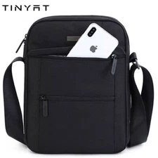 Men's Bags Light Canvas Shoulder Bag 7.9' Casual Crossbody Waterproof Business