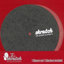 Dr Suzuki Scratch Edition Slipmat in Grey 7" Ultimate DJ Scratch plus slipmat 