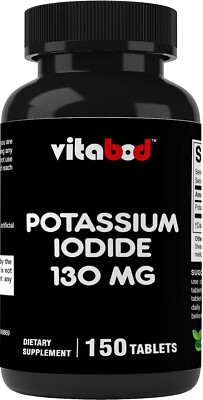 Potassium + Iodide Pills Tablets 130 mg Supplement Survival Kit Fallout