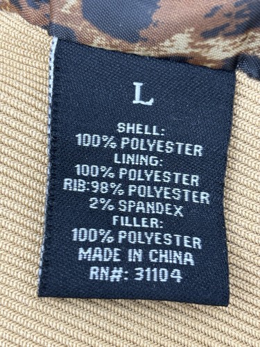 Ladies New Directions Quilted Vest, Large, Tan/Gold w/Leopard Lining - Picture 10 of 11