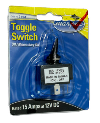  Marpac Toggle Switch #7-0464 Off/ Momentary On Rated 15 Amps @ 12V D/C