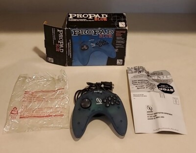 Vintage ProPad Blue PC Game Controller in Great Shape in Original Box w/ Insert!