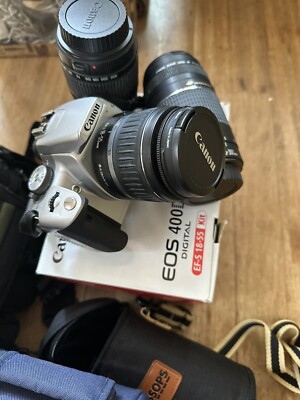 Canon EOS 400D Digital, 3 X Lens EF-S18-55mm, EF-75-300mm, Tamron 28-300mm Bags!