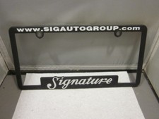 Signature Dealer License Plate Frame Plastic Man Cave