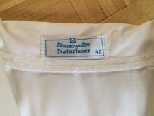 Damski fartuch laboratoryjny LEIBER rozm. 42 biały rękaw 1/2 - 100% BW w 95°C można prać - NOWY