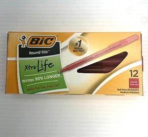Red Pen  Office Supplies, School Supplies BIC Ballpoint Pen
