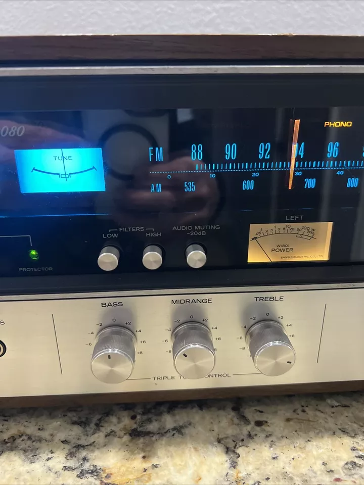 Receptor estéreo Sansui 8080 sin luces FM/LED/servicio suave Foto 3 de 4