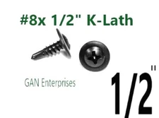 Modified Truss Head Self Drilling / Tapping Screws #8 x 1/2" K-Lath Black (1000)