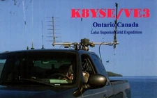 Lake Superior Grid Expedition Ontario Canada K8YSE/VE3 QSL Radio Card Postcard