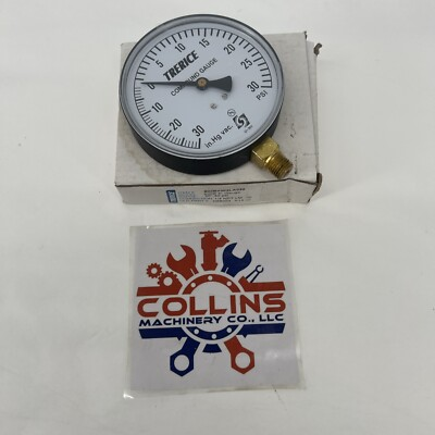 #ad Trerice 800B4002LA030 Pressure Vacuum Gauge 4quot; 0 30quot; WC 0 30PSI 1 4quot; NPT $49.17