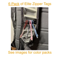 6-pack Elite Backpack Zipper Tags
