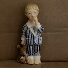 Royal Copenhagen Mini Miniature Figure Boy With Teddy No. 005
