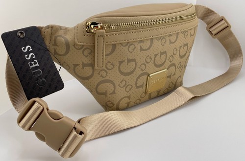 GUESS LOGO BELT BAG & CROSSBODY SHOULDER BAG HANDBAG Brown AUTHENTIC New BNWT - Picture 19 of 20