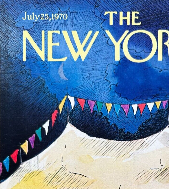 Vtg New Yorker Magazine Cover Only July 25 1970 Arthur Getz