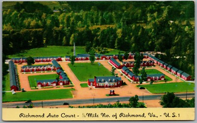 #ad #ad Richmond Auto Court Washington Hwy Richmond Virginia Postcard F598 $2.49