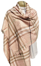 Burberry Scarf London Cashmere Shawl Pink Wrap Women Stole