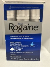ROGAINE 5 Minoxidil Unscented Foam Hair Regrowth Treatment 3 Month - Exp12/2026
