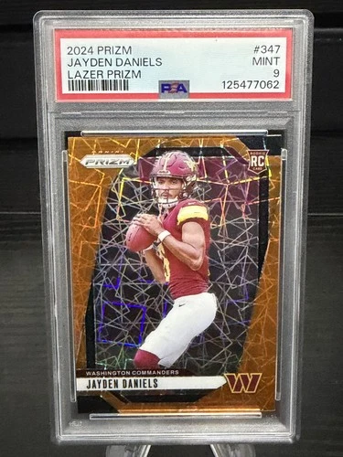 🔥2024 Panini Prizm Jayden Daniels RC Lazer Prizm #347 PSA 9 Rookie 🔥