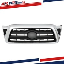 For Toyota Tacoma 2005-2010 2011 Front Bumper Grille Chrome Shell Wblack Insert