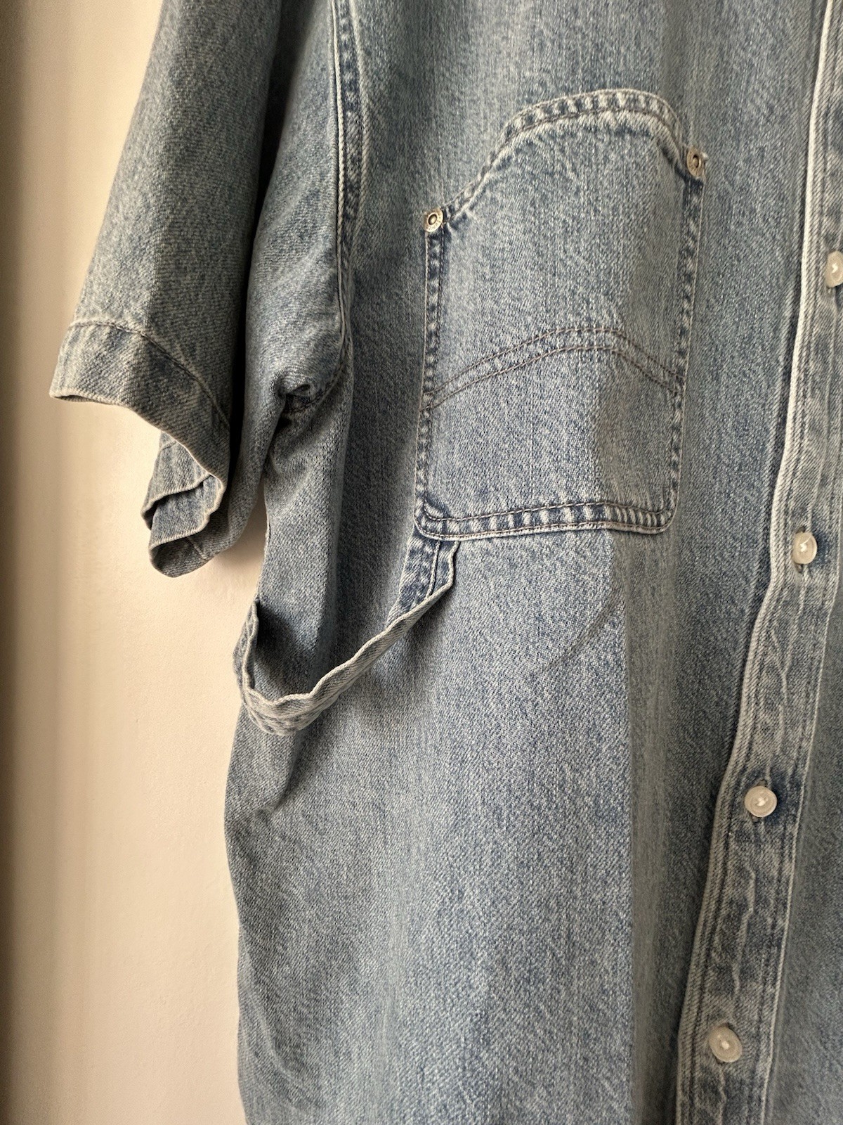 Supreme Carpenter Button Down Work Denim Shirt Si… - image 3