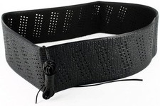 Black Lace-On Steering Wheel Cover Grip Classic Stretch Accessory Auto Vehicle