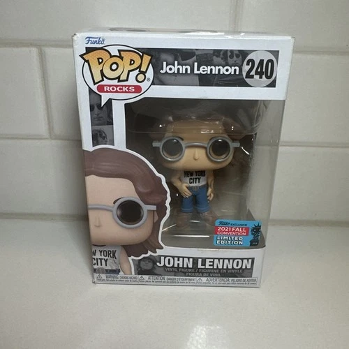 Funko Pop Rocks John Lennon Vinyl Figure # 240 NYCC Fall Convention 2021 Limited