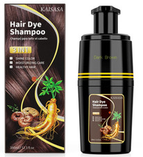 3-IN-1 Shampoo Para Cubrir Canas Cabello casta o Hierbas Naturales Brillo 350ml