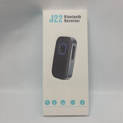 J22 Bluetooth Receiver Car, Noise Cancelling Bluetooth AUX Adapter Hands Free