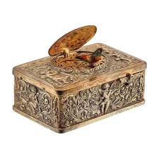 European Three-Dimensional Embossed Bird Music Box, Mechanical Singing Bird Auto