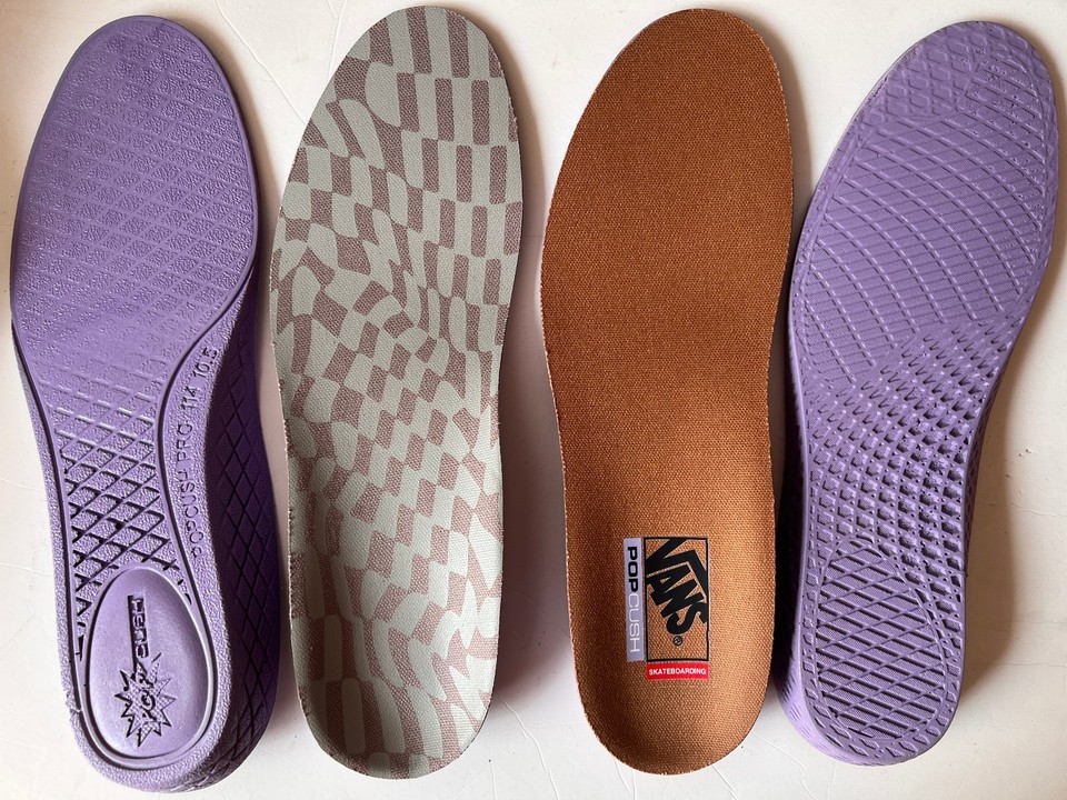 Vans Popcush Pro Skateboard Snowboard Insoles Thick Arch Cush M4-13 Trimable