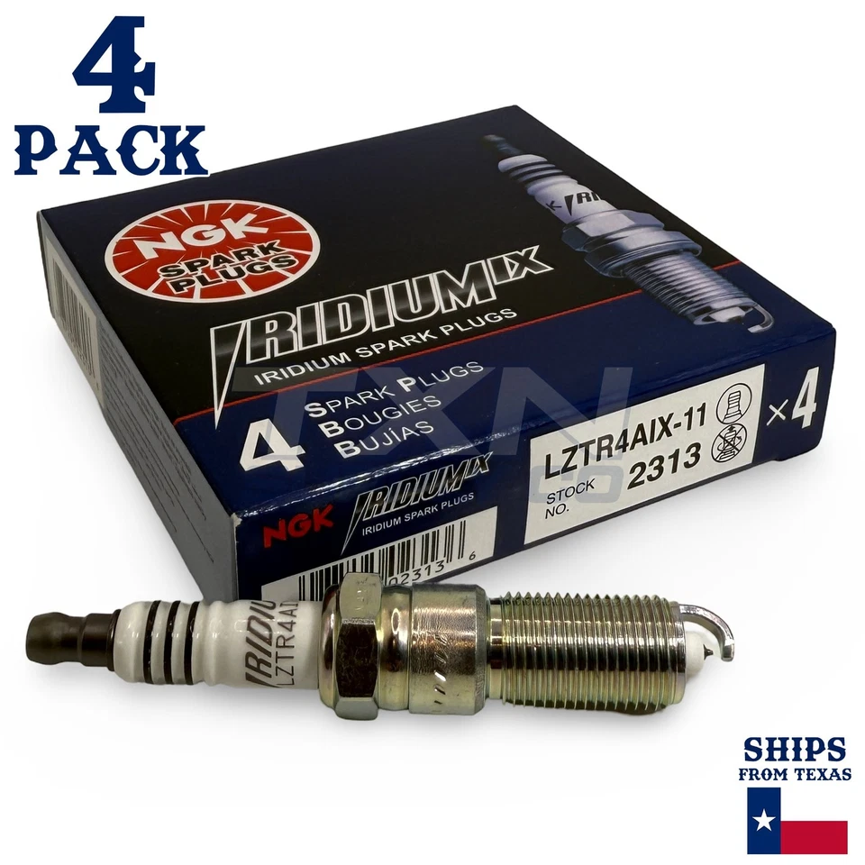 4 Pack NGK Iridium IX Spark Plugs 2001-2003 for Chrysler Voyager 2.4L L4 - Image 2 of 3