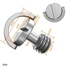 3/8"-16 Mounting Screw Adapter Slotted 6.5mm Long for Camera Tripod 5Pcs