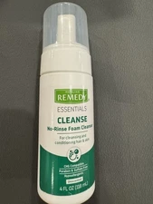 Medline Remedy UNSCENTED No-Rinse Foaming Body Wash Cleanser 4 oz Pump Bottle 