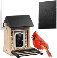 Smart Bird Feeder with Solar Camera - AI Bird 1000+ Species Recognition