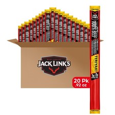Jack Link's Beef Sticks, Teriyaki - Protein Snack- 0.92 Oz. 20 Count 