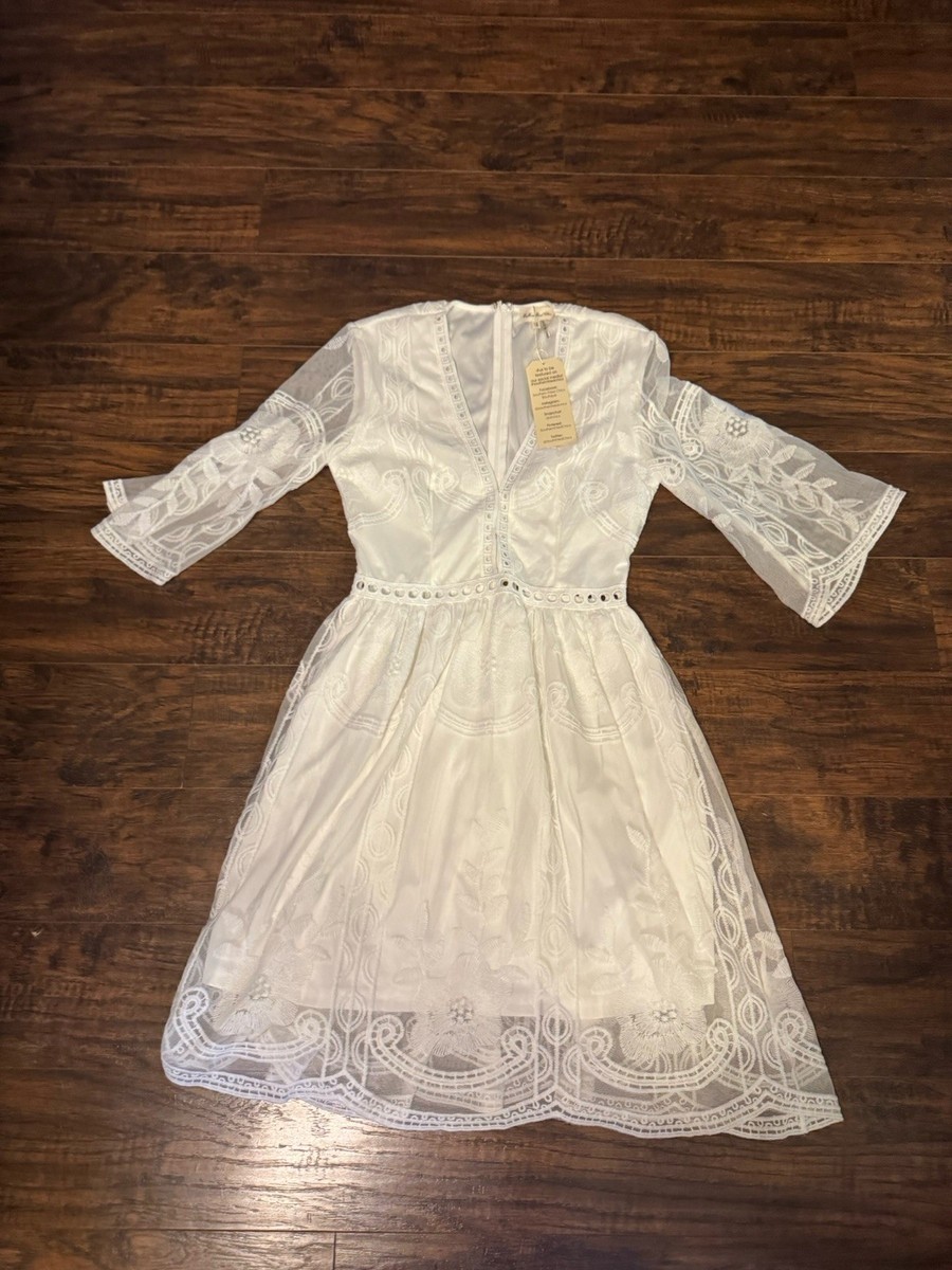 white christmas dresses Deep V-Neck Dress With Train #1485