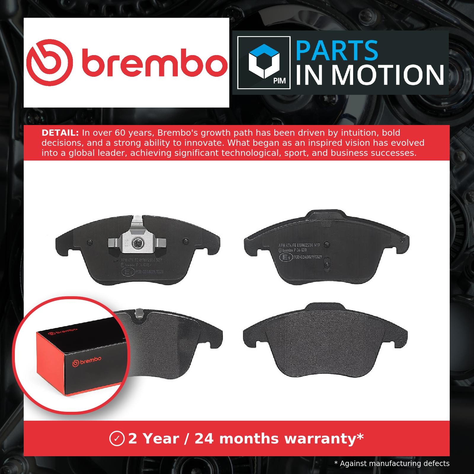 Brake Pads Set Front P36030 Brembo T4N37210 T4N9759 24124 22272 D18698421 New