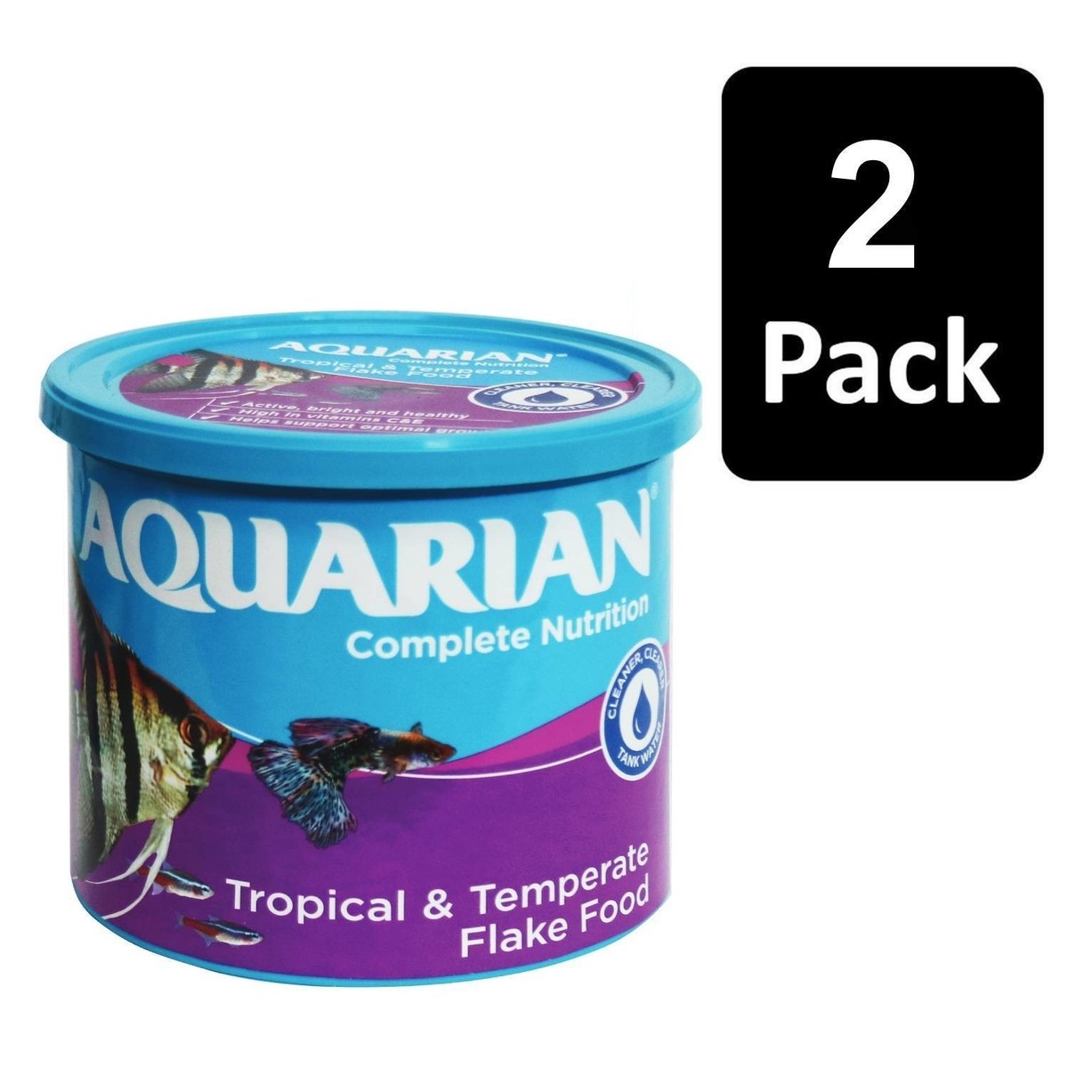 x 200g Aquarian Complete Nutrition Aquarium Tropical Fish Food Flakes