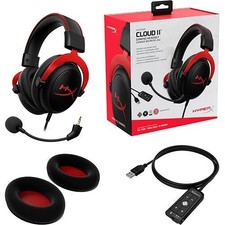 Image of HyperX Cloud II Gaming Headset 7.1 Channel, Red/Black, Microphone