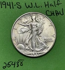 1941-S Walking Liberty Silver Half Dollar 50c Ch AU About Uncirculated US Coin