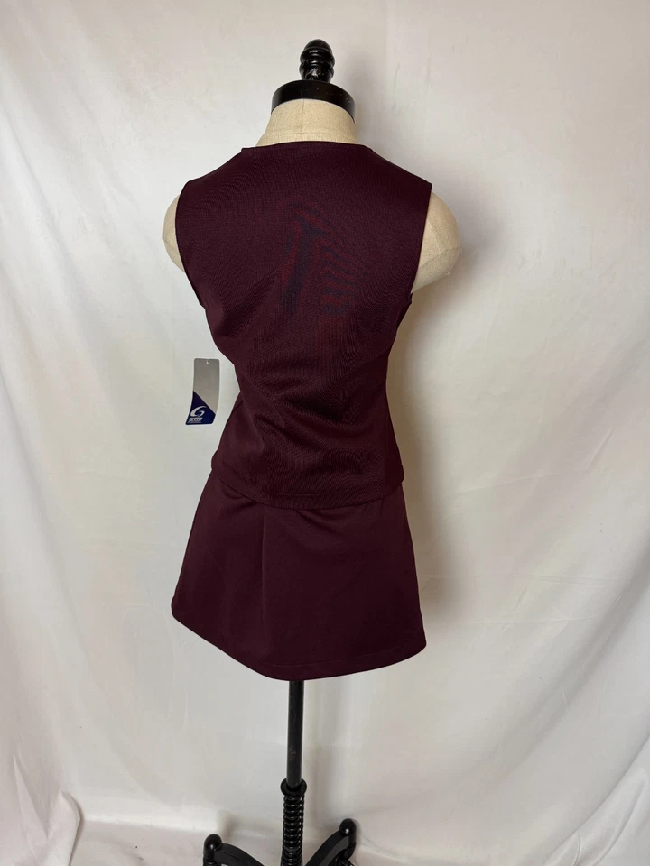 GTM Ladies S Maroon Cheerleading Uniform Cosplay Costume Halloween - Image 3 of 4