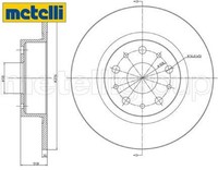 2X Bremsscheibe Metelli 23-0410C 2 Bremsscheiben Hinterachse Hinten